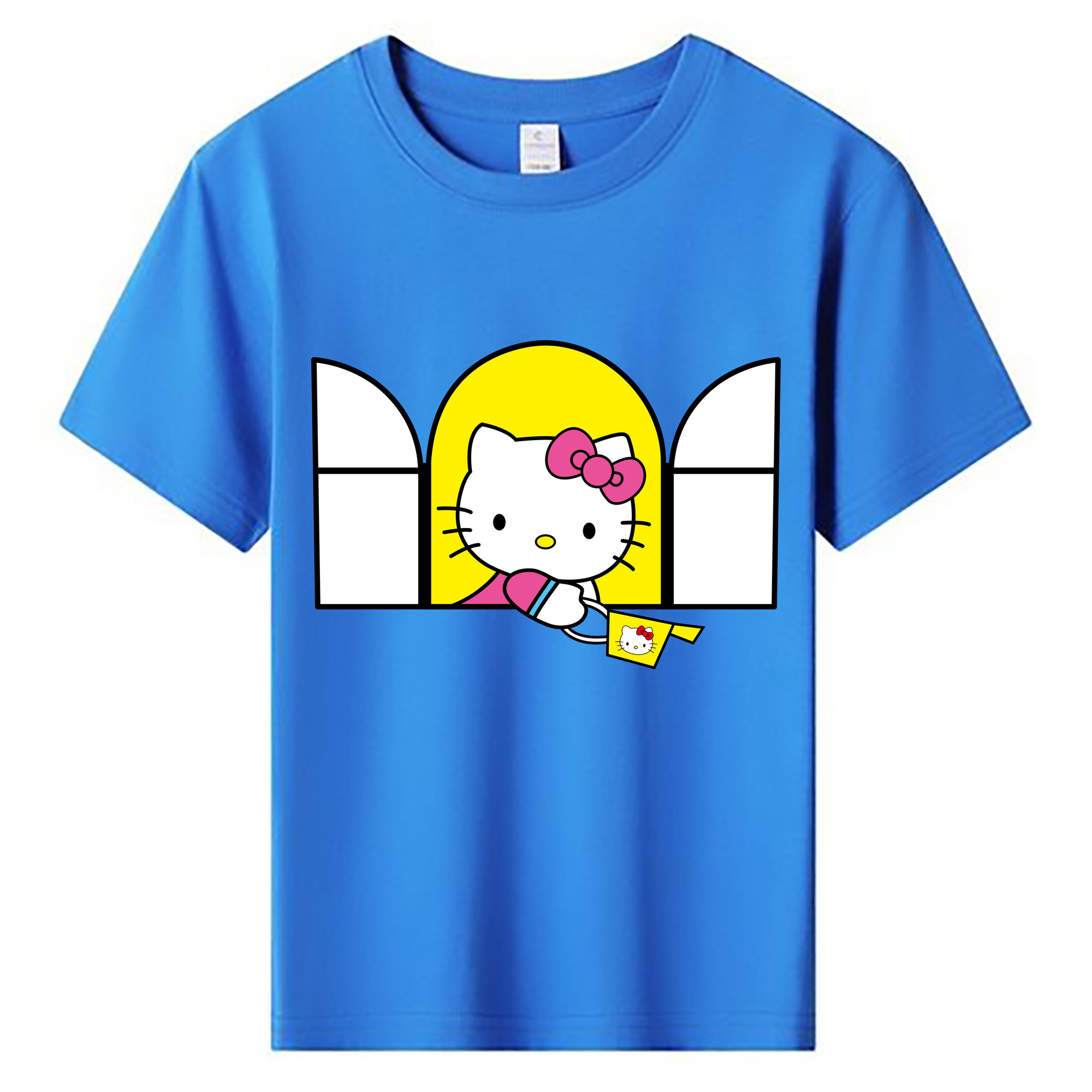 （画像用） Hello Kitty ハローキティ 綿100％キッズTシャツ（フロントプリント）